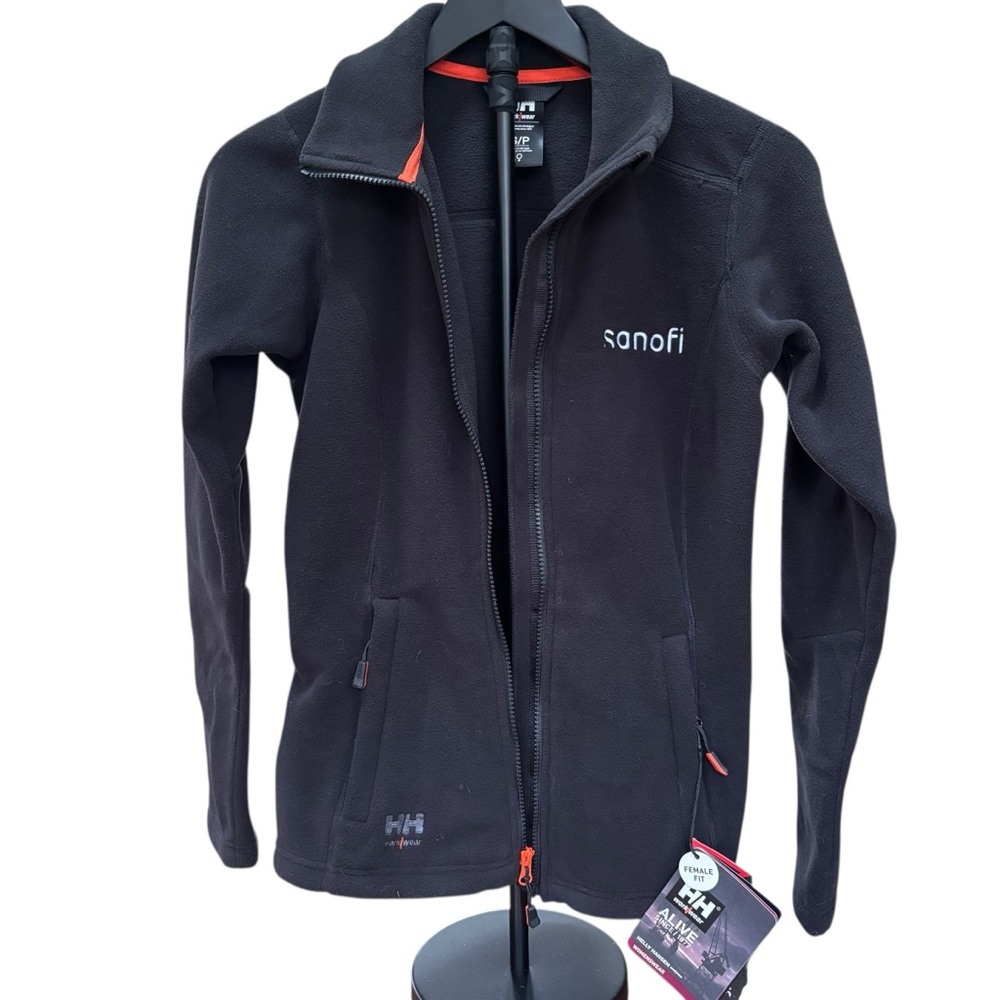 Helly Hansen Work Wear  Black Luna Fleece Jacket with Red Accents Women’s Small - Picture 2 of 16